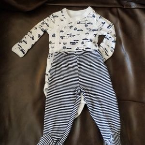 Car and truck onsie set